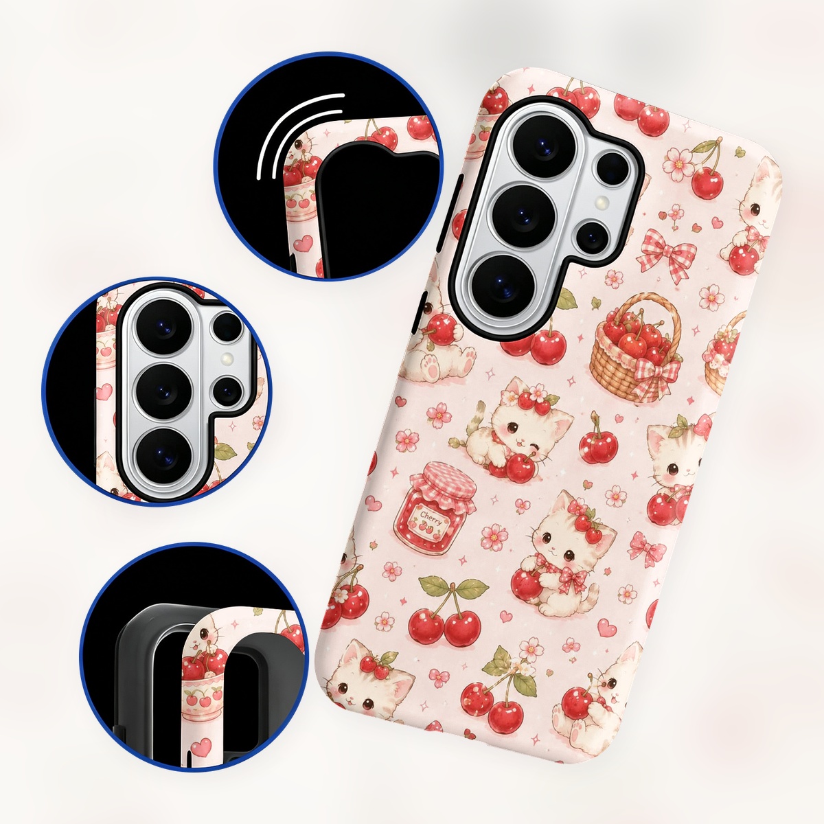 Schattig Kitten Kersenpatroon  - Samsung Galaxy S24 recensie en prijs